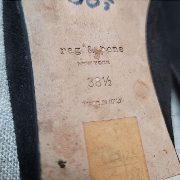 RAG & BONE Sabin Suede & Leather Loafer Slide - Picture 11 of 11